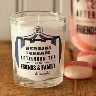 retro sweet scent berries & cream candle by ellie ellie