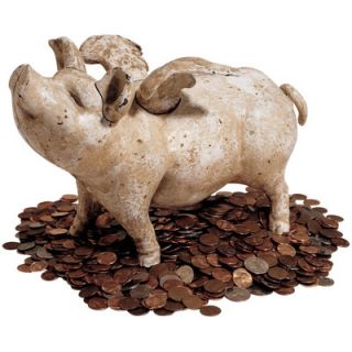 Design Toscano When Pigs Fly Authentic Foundry Medium Bank Sculpture
