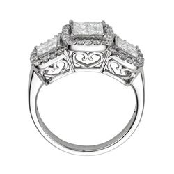 14k White Gold 1ct TDW Princess Diamond Engagement Ring (H I, I1 I2) Engagement Rings