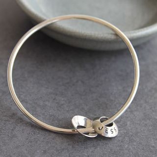 personalised open sphere bangle by posh totty designs boutique