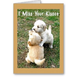 Miss Your Kisses Paper Greeting Card