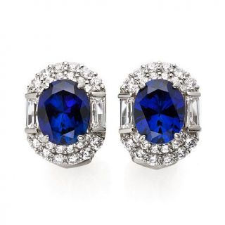 7.80ct Created Blue Sapphire "Dynasty" Earrings