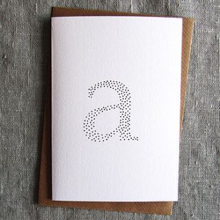 alphabet initial card by heidi nicole
