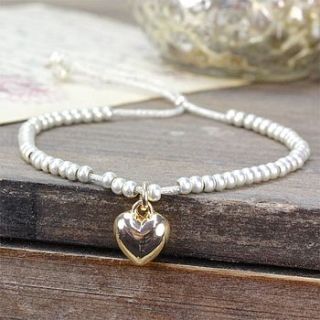 liberty friendship bracelet with gold heart by lisa angel