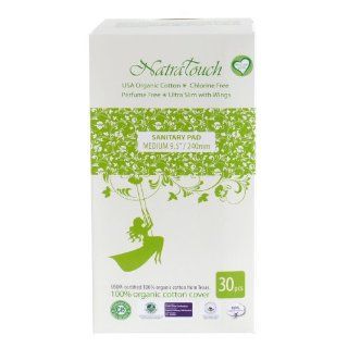 Natratouch Organic Sanitary Pads Ultra Slim with Wings 30 piece (Medium) Health & Personal Care