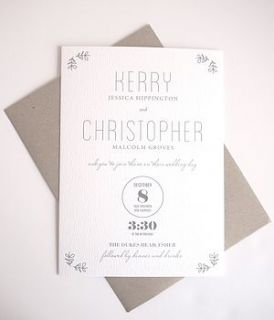 lauren personalised wedding invitation by lola's paperie