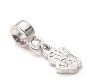 little hand/footprint charm with carrier by fingerprint jewellery