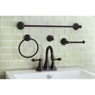 Classic High Spout Oil rubbed Bronze Bathroom Faucet and Bathroom Accessory Set Bathroom Faucets