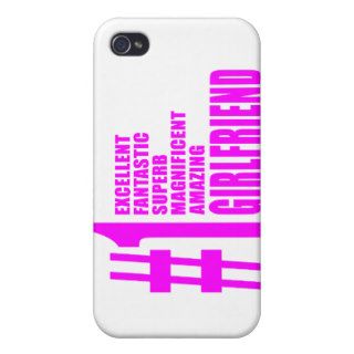 Pink Modern Girlfriends  Number One Girlfriend iPhone 4/4S Case