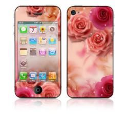 'Pink Roses' Apple iPhone 4 Vinyl Skin Apple Cases & Holders
