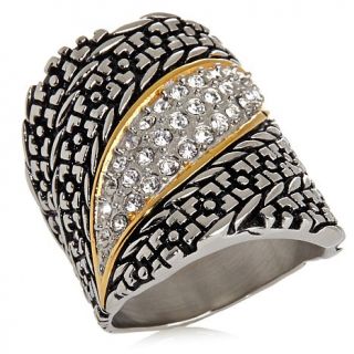 Emma Skye Jewelry Designs Tri Tone Crystal Pavé Band Ring