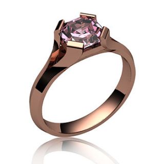 rose gold rubellite ring by flawless jewellery