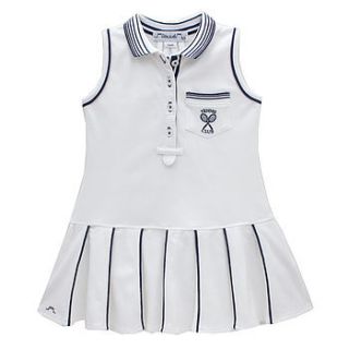 french girl's tennis dress with pleated skirt by chateau de sable