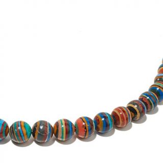 Jay King Rainbow Calsilica Bead Sterling Silver 18 1/4" Necklace