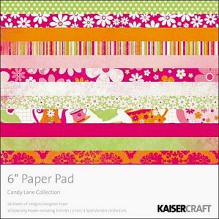 Kaisercraft Candy Lane 6" x 6" Paper Pad    24 Sheets