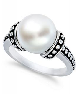 Honora Style Cultured Freshwater Pearl Pallini Ring in Sterling Silver (10 1/2mm)   Rings   Jewelry & Watches