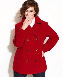 Jason Kole Plus Size Wool Blend Pea Coat   Coats   Women