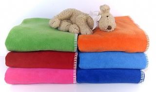 fleece cot blanket by tuppence and crumble