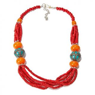 BAJALIA "Chitra" Multi Strand Long Beaded Necklace