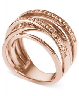 Michael Kors Rose Gold Glass Pave Stack Ring   Fashion Jewelry   Jewelry & Watches