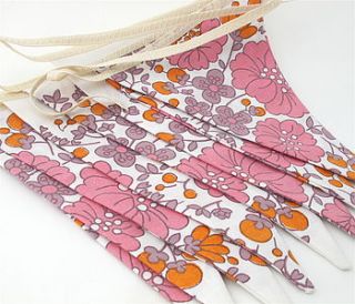vintage floral cotton fabrics bunting by edamay