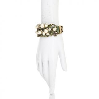 Heidi Daus "Lovely Lily of the Valley" Simulated Pearl Crystal Accented Bangle