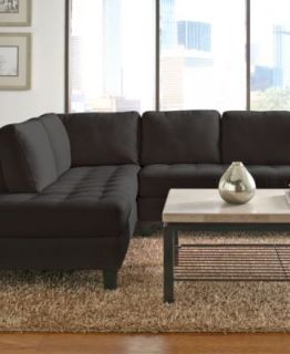 Milo Fabric Microfiber Sectional Sofa, 2 Piece (Sofa & Chaise) 115W X 87D X 27H   Furniture