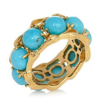 Rarities Fine Jewelry with Carol Brodie Blue Turquoise Vermeil Band Ring