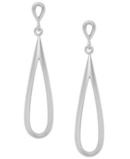 Giani Bernini Sterling Silver Earrings, Twisted Oval Hoop Earrings   Earrings   Jewelry & Watches