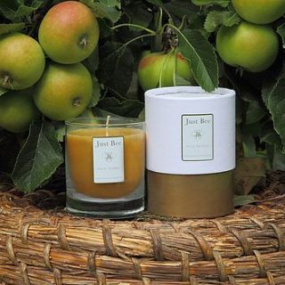 honeysuckle beeswax candle by just bee