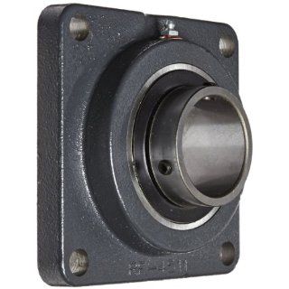 Browning VF4S 239 Normal Duty Flange Unit, 4 Bolt, Setscrew Lock, Regreasable, Contact and Flinger Seal, Cast Iron, Inch, 2 7/16" Bore, 5 5/8" Bolt Hole Spacing Width, 6 7/8" Overall Width Flange Block Bearings