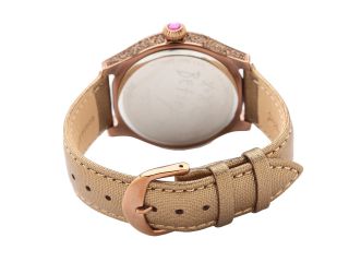 Betsey Johnson Bj00019 57 Analog Owl Graphic Dial Watch Polished Brown
