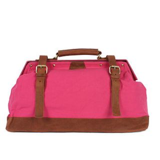 canvas jaipur weekender bag, pink by bohemia