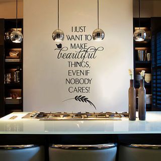 'beautiful things' wall sticker decal by snuggledust studios