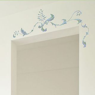 painted floral door frame wall sticker by oakdene designs