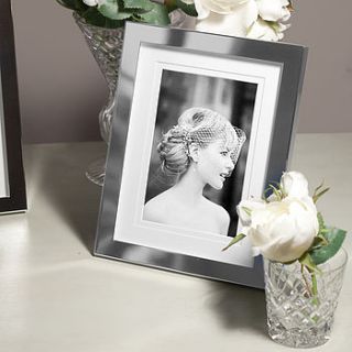 classic silver double mount picture frame by jodie byrne