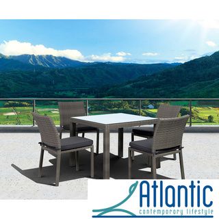 Liberty Grey Wicker Stacking Side Chairs (Set of 4) Atlantic Dining Chairs