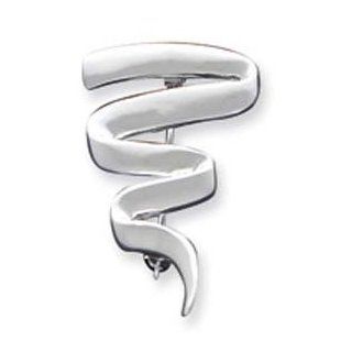 Sterling Silver Squiggle Pin Jewelry