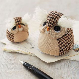 handmade collectible paperweight owl by mirjami design