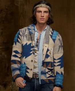 Denim & Supply Ralph Lauren Sweater, Patchwork Shawl Collar Cardigan   Sweaters   Men