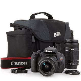 Canon EOS Rebel T3i 18MP DSLR Full HD Camera Kit with Case and 18 55mm and 55 2