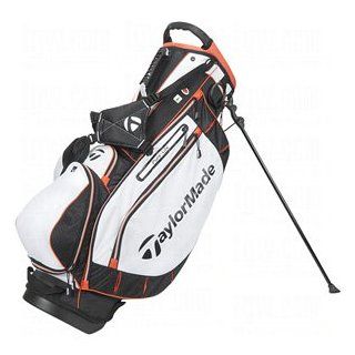 Taylor Made Taylormade Purelite Stand Bags White/Black/Orange  Golf Cart Bags  Sports & Outdoors