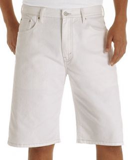 Levis Shorts, 569 Loose Straight Leg Shorts in White Bull   Shorts   Men