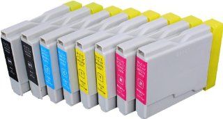8 Pack Compatible Brother LC 51 , LC51 2 Black, 2 Cyan, 2 Magenta, 2 Yellow for use with Brother DCP 130 C, DCP 135 C, DCP 150 C, DCP 330 C, DCP 350 C, DCP 540 CN, FAX 1355, FAX 1360, FAX 1460, FAX 1560, FAX 1860 C, FAX 1960 C, FAX 2480 C, MFC 230 C, MFC 2