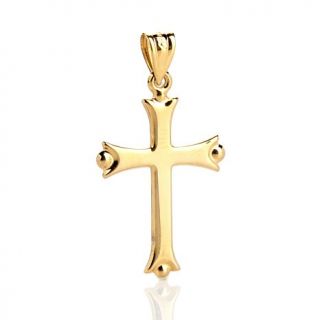 Michael Anthony Jewelry® 10K and Sterling Silver Reversible Cross Pendant