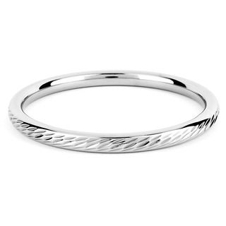 ELYA Stainless Steel Twisted Rope Design Bangle Bracelet West Coast Jewelry Stainless Steel Bracelets