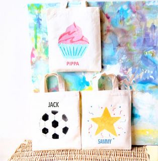 personalised children's mini party bags three by printing pretty