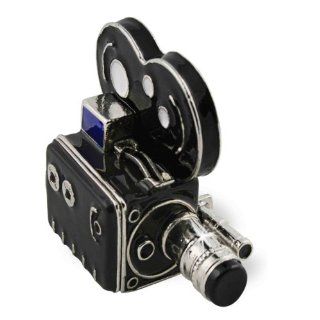 Objet d'art Release No.234 "Lights, Camera, Action" Film Camera Handmade Jeweled Metal Trinket Box   Decorative Boxes