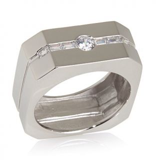 Men's 0.61ct Absolute™ Round and Baguette Octagonal Ring