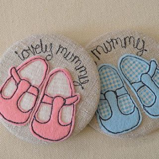 personalised baby shoe mirror by sew very english